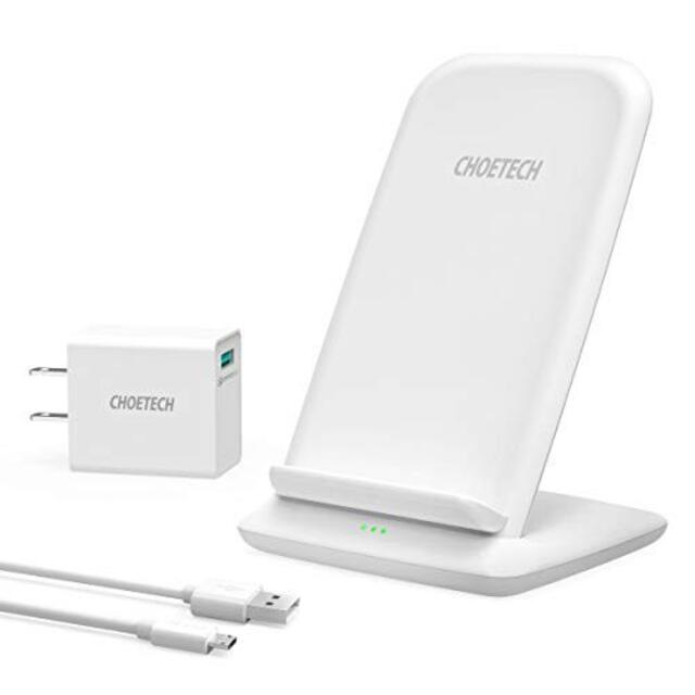 15W急速充電 CHOETECH　Qi ワイヤレス充電器 Quick スマホ/家電/カメラのスマートフォン/携帯電話(バッテリー/充電器)の商品写真