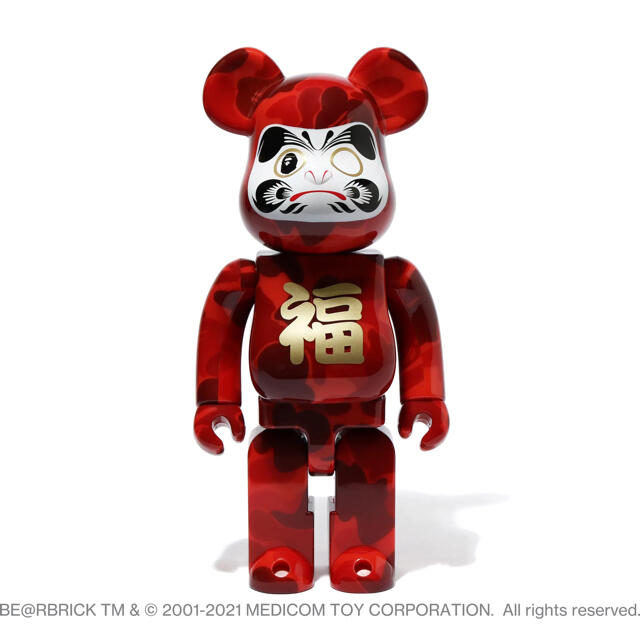 MEDICOM TOY(メディコムトイ)の即発送可　2体セット BE@RBRICK BAPE 招き猫 & 達磨 400%  エンタメ/ホビーのフィギュア(その他)の商品写真