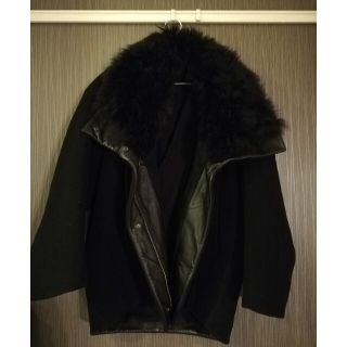 HELMUT LANG　 ファー付きジップコート