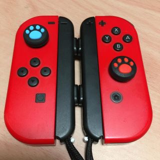 ニンテンドースイッチ(Nintendo Switch)の【送料無料】Joy-Con 左右　肉球スティック付き(その他)