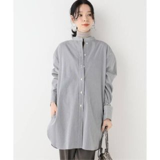 プラージュ(Plage)の専用　新品タグ付　plage スタンドカラーシャツ　ブラックストライプ(シャツ/ブラウス(長袖/七分))