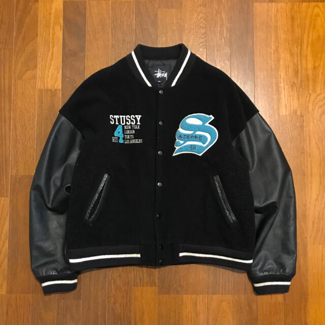 STUSSY - 激レア! OLD STUSSY “BIG 4” VARSITY JACKETの通販 by k