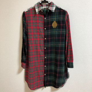 ラルフローレン(Ralph Lauren)のRALPH LAUREN チェックシャツ シャツワンピース　XS(ひざ丈ワンピース)