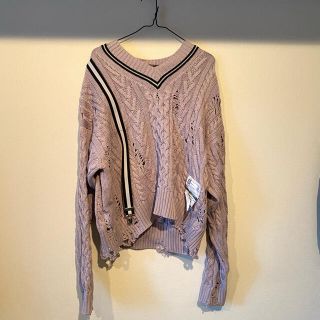 ミハラヤスヒロ(MIHARAYASUHIRO)の【美品・激レア】ミハラヤスヒロサスペンダーニット サイズ44(ニット/セーター)