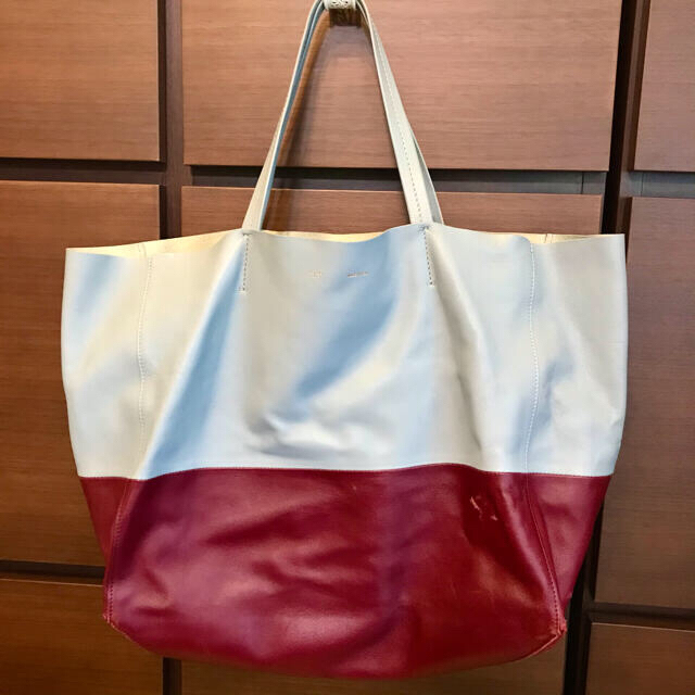 celine(セリーヌ)のセリーヌ ホリゾンタルカバ トートバッグ　ボルドー×グレー レディースのバッグ(トートバッグ)の商品写真