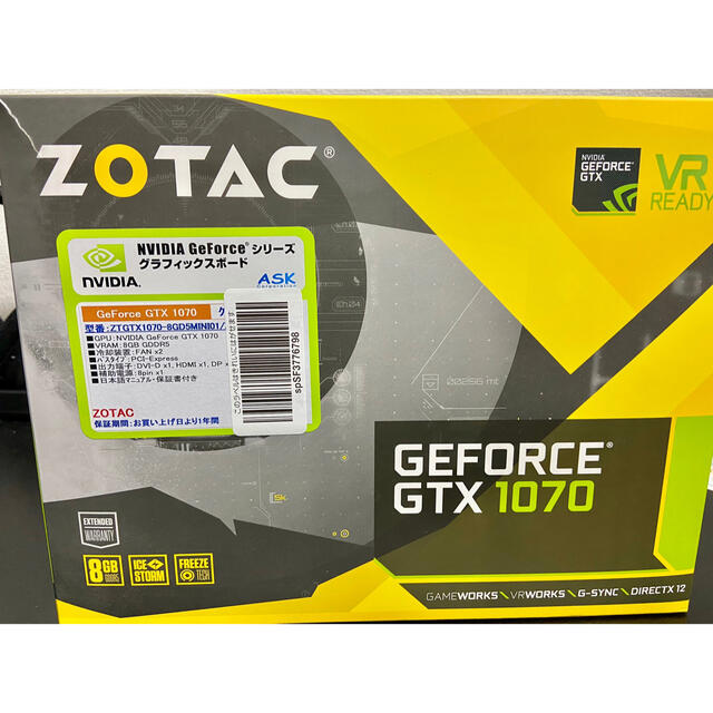 ZOTAC GTX 1070/8GB(GDDR5)/PCI-E