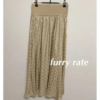 特価850円◆furry rate ドットサテンスカート(ロングスカート)