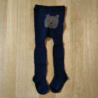 ベビーギャップ(babyGAP)のbabyGAP ケーブル タイツ ネイビー クマ 新品 タグ無し(靴下/タイツ)