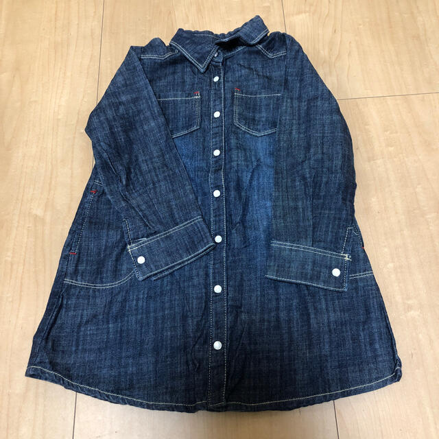 キムラタン(キムラタン)のbobson デニムワンピース キッズ/ベビー/マタニティのキッズ服女の子用(90cm~)(ワンピース)の商品写真