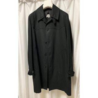 マルタンマルジェラ(Maison Martin Margiela)の【わい様専用】マルジェラ　リネン混カーコート（ブラック）(ステンカラーコート)