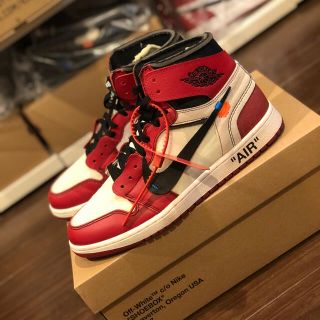 ナイキ(NIKE)の【国内正規店購入品】Air Jordan 1 ✖️オフホワイト　コラボスニーカー(スニーカー)