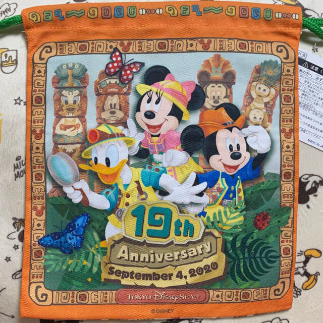 Disney(ディズニー)のディズニー　ディズニーシー19周年巾着 キッズ/ベビー/マタニティのこども用バッグ(ランチボックス巾着)の商品写真