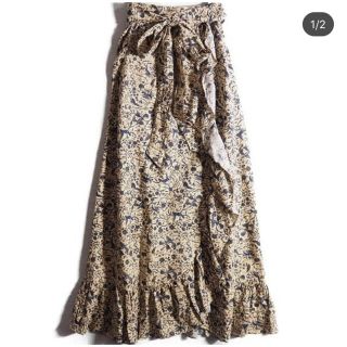 イザベルマラン(Isabel Marant)のイザベルマラン エトワール 花柄　ラップスカート　フリル(ロングスカート)