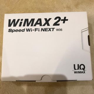 UQ WiMAX 2+  speed Wifi NEXT  W06(その他)