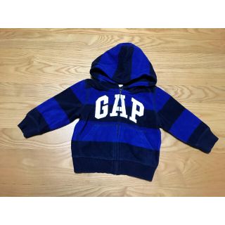 ベビーギャップ(babyGAP)のbaby Gap パーカー　size90 青と黒　ボーダー(ジャケット/上着)