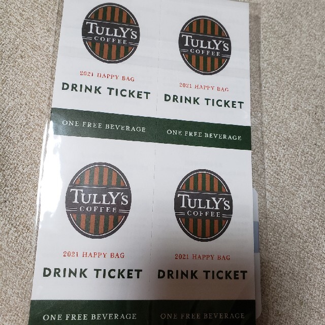TULLY'S COFFEE(タリーズコーヒー)　ドリンクチケット　10枚