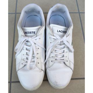 ラコステ(LACOSTE)のラコステスニーカー　白　27.5cm(スニーカー)