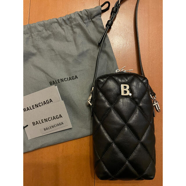 BALENCIAGA(バレンシアガ) Bロゴ ミニクロスボディバッグ ブラック