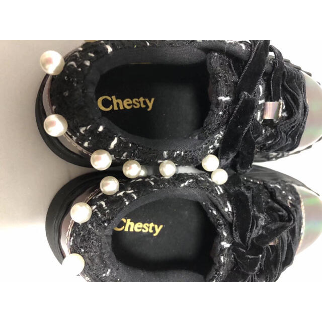 Chesty(チェスティ)のchestyパールスニーカー BK/L（23.5-24.0） レディースの靴/シューズ(スニーカー)の商品写真