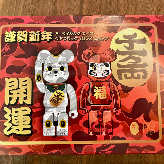 即発送可能 BE@RBRICK BAPE 招き猫 ＆ 達磨 100%