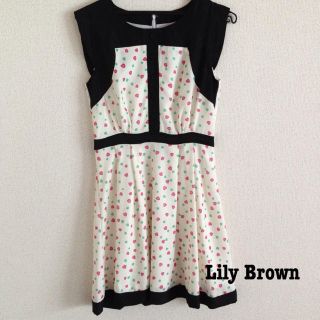 リリーブラウン(Lily Brown)のLily Brown ハート柄ワンピース(ミニワンピース)