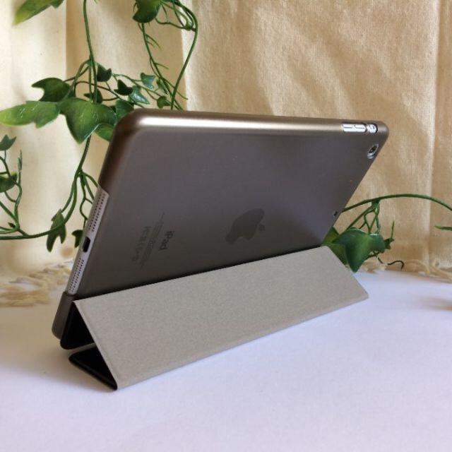 薄型軽量 iPad mini5/mini4 用 ブラック レザー スマートケース スマホ/家電/カメラのスマホアクセサリー(iPadケース)の商品写真