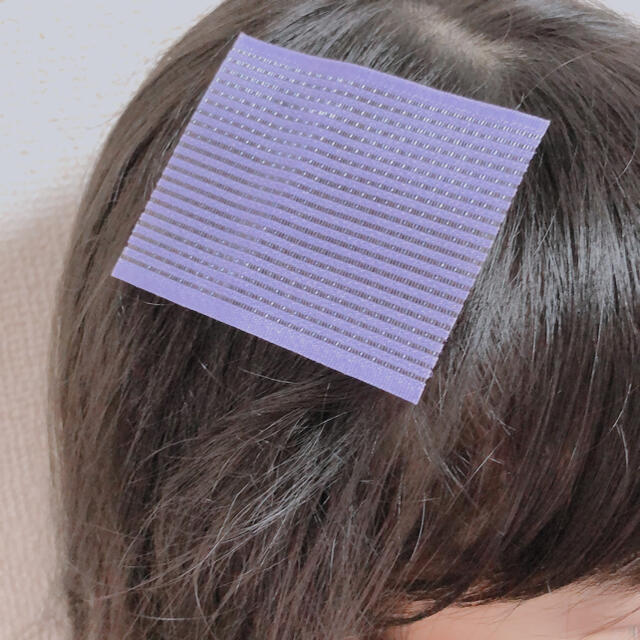 前髪とめーる 8枚セット【黒2.紫2】 レディースのヘアアクセサリー(ヘアピン)の商品写真