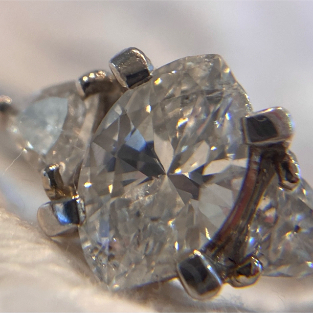 あやや様ご専用♪0.63+0.23ct マーキス ダイヤモンド　pt900 レディースのアクセサリー(リング(指輪))の商品写真