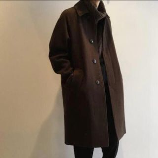 コモリ(COMOLI)のcomoli ヤクメルトンバルカラーコート　コモリ　16aw 20aw 21ss(ステンカラーコート)