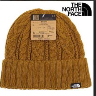 ザノースフェイス(THE NORTH FACE)の【未開封新品】ノースフェイス　ニットキャップ　ケーブル編み　ビーニー　ブラウン(ニット帽/ビーニー)