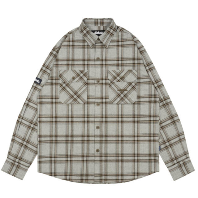 【ballaholic 】Logo Flannel Check Shirt