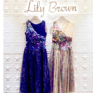 リリーブラウン(Lily Brown)の専用♡新品 Lily Brown シフォンチュールドレス♡(ロングワンピース/マキシワンピース)