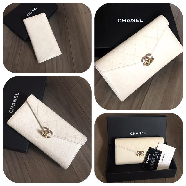 【超美品】CHANEL 財布/クルーズライン　ダブルココ　クリップ　長財布