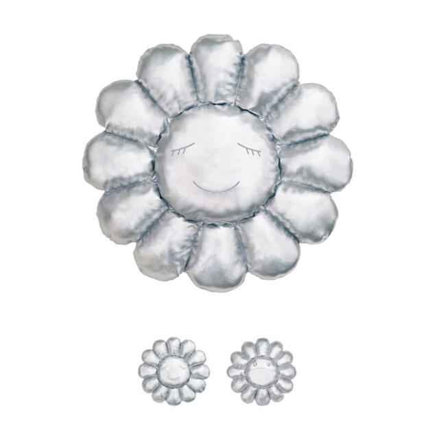 Flower Cushion / silver(60cm)