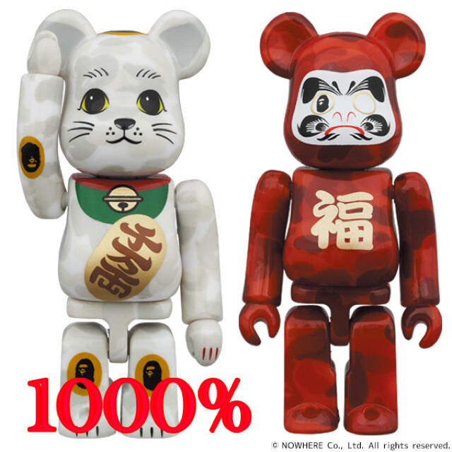 BE@RBRICK DARUMA BAPE 招き猫 ＆ 達磨 エイプ