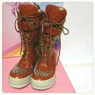 ジェフリーキャンベル(JEFFREY CAMPBELL)のレア☆未使用☆オーストリッチブーツ(ブーツ)