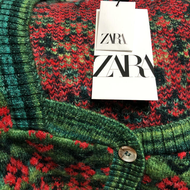 ZARA(ザラ)のZARA今季完売♥️ジャガードニットカーディガン レディースのトップス(ニット/セーター)の商品写真