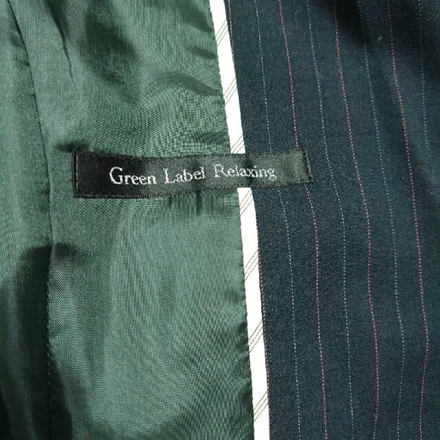 UNITED ARROWS green label relaxing(ユナイテッドアローズグリーンレーベルリラクシング)の美品グリーンレーベルリラクシング　ストライプ長袖テーラードジャケット　サイズ38 レディースのジャケット/アウター(テーラードジャケット)の商品写真