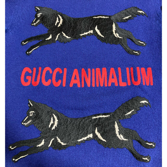 GUCCI グッチ エンブロイダリー オオカミ ニット 刺繍 M メンズ | フリマアプリ ラクマ