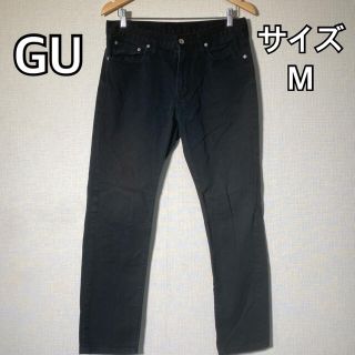 ジーユー(GU)のGU　チノパン　ストレート　メンズ　ブラック　Mサイズ　シンプル(チノパン)