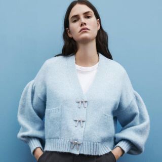 ZARA リボンビジューカーディガン