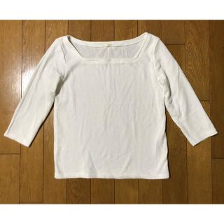 ジーユー(GU)のGU 七部袖スクエアネックワッフルT(Tシャツ(長袖/七分))