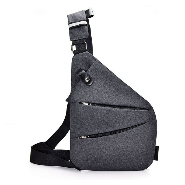 超軽量メンズクロスボディバック（右利き用）　ブラック5 メンズのバッグ(メッセンジャーバッグ)の商品写真