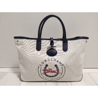 ロンシャン(LONGCHAMP)の【美品】LONGCHAMP ロンシャン ロゾ トートバッグ ホワイト(トートバッグ)