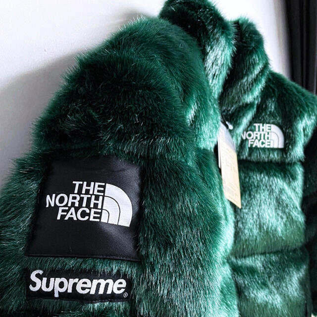全日本送料無料 North The Supreme / S Size - Supreme Face グリーン ヌプシ ダウンジャケット