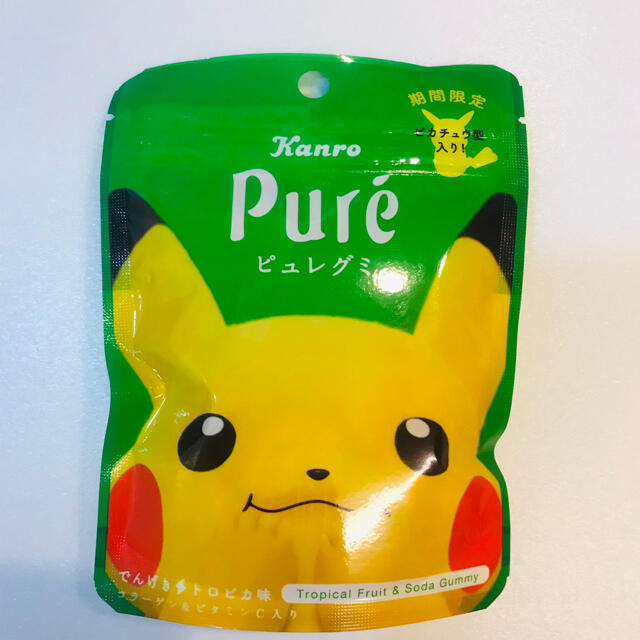 ポケモン(ポケモン)の新品 限定品 カンロ ピュレグミ ポケモンでんげき トロピカ味 ピカチュウ グミ 食品/飲料/酒の食品(菓子/デザート)の商品写真