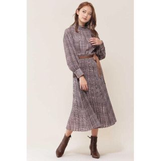 ジルバイジルスチュアート(JILL by JILLSTUART)のアコプリーツミディワンピース （チェック1(051))(ロングワンピース/マキシワンピース)