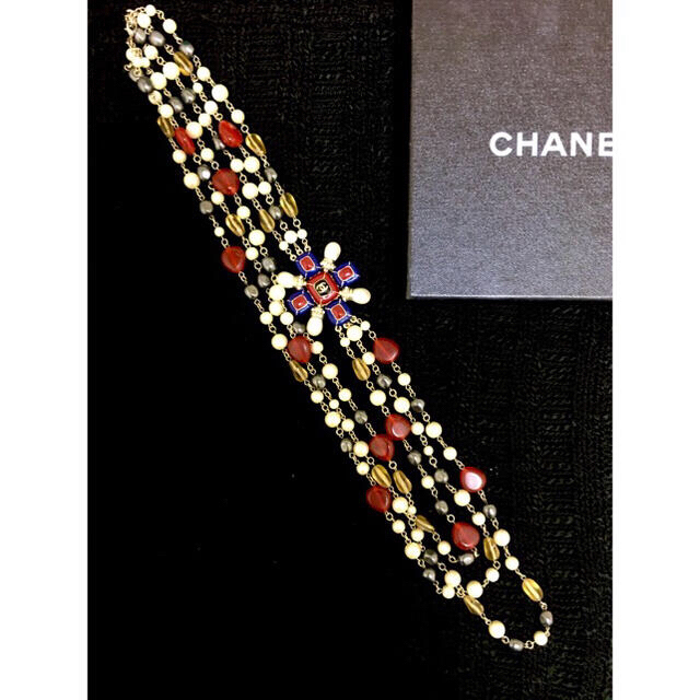 日本最大級 CHANEL シャネル ネックレス 三連ロング 最終お値下げ 派手 ...