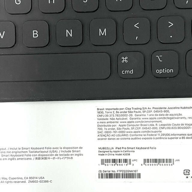 iPad Pro 11 SMART KEYBOARD FOLIO USキーボード iPad Pro 11 SMART KEYBOARD FOLIO USキーボード