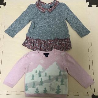 ベビーギャップ(babyGAP)のbaby GAP  女の子  トップス  セーター　2点セット　80サイズ(シャツ/カットソー)